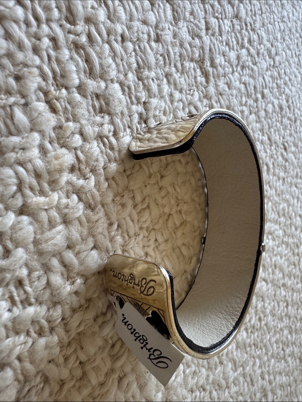 Brighton Silver Cutout Bangle Bracelet with Black Inset - Picture 2 of 3